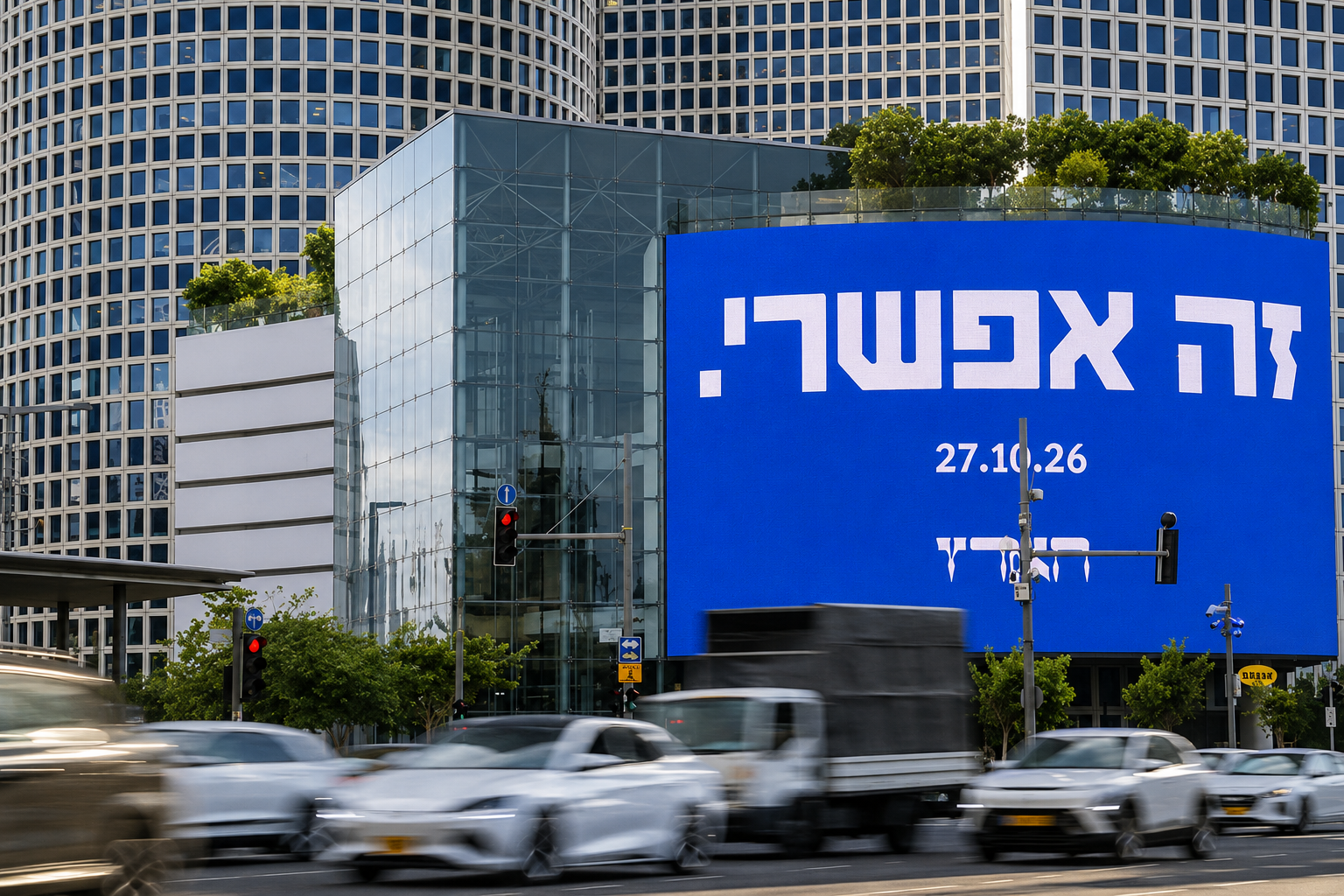 "זה אפשרי" - מסע הפרסום של עיתון "הארץ" שהוסר משלטי חוצות בלחץ "הליכוד" | צילום: כאן 11